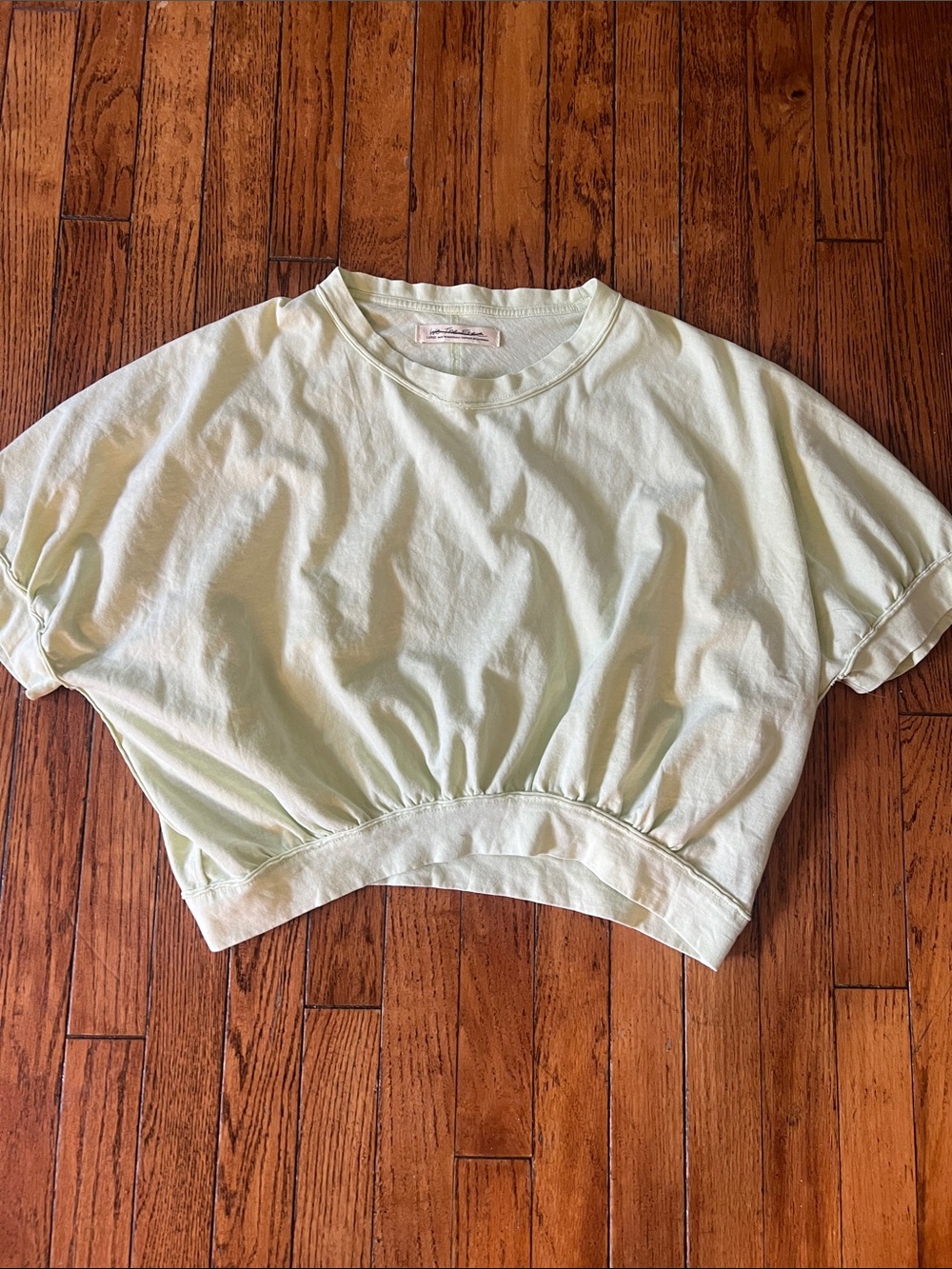 We The Free Pale Mint Cropped Tee
